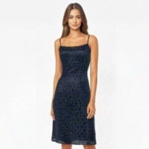 JS Boutique 90s Vintage Kitted Bedazzled Cocktail Dress